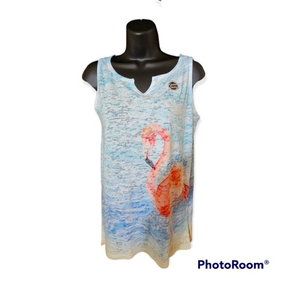 BLUE 84 Women's Shirt Tanktop Pure Happiness blue Pelican size small - Picture 2 of 3